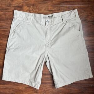 Carhartt khaki work shorts rugged flex relaxed fit